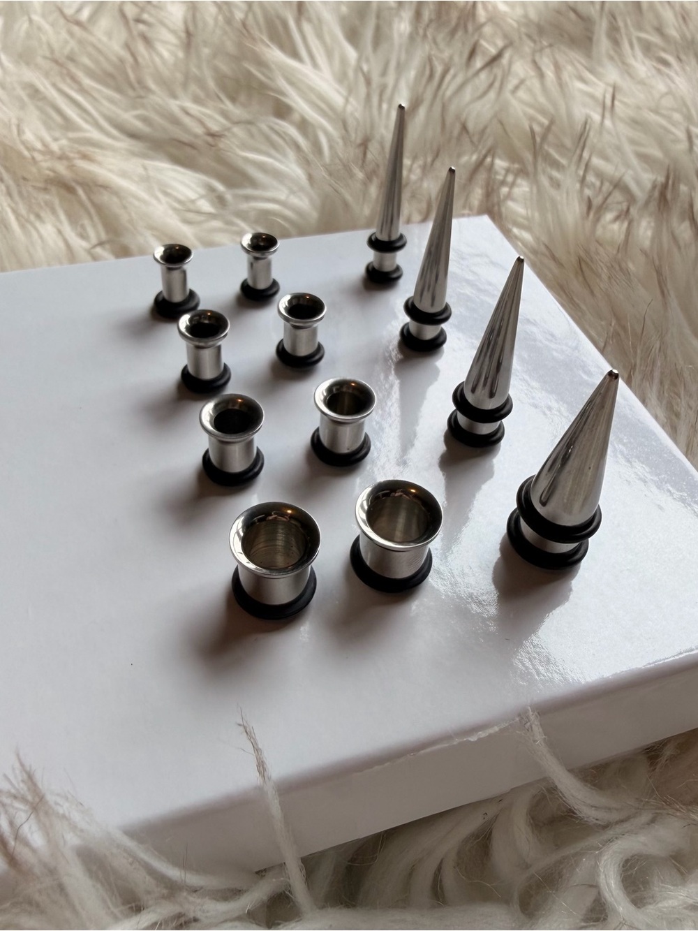 Set of Stainless Steel Tapers and Single Flare Tunnels